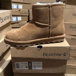 BearPaw Brown Suede Ankle Booties